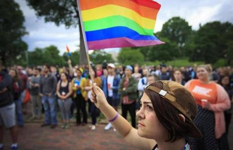 Lauren Blasetti was one of hundreds who gathered on the Boston Common in solidarity with the Orlando victims.
